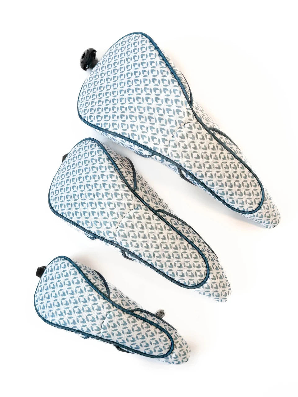 Women's Golf Headcover Set - Driver, Fairway & Hybrid Covers with Zippers