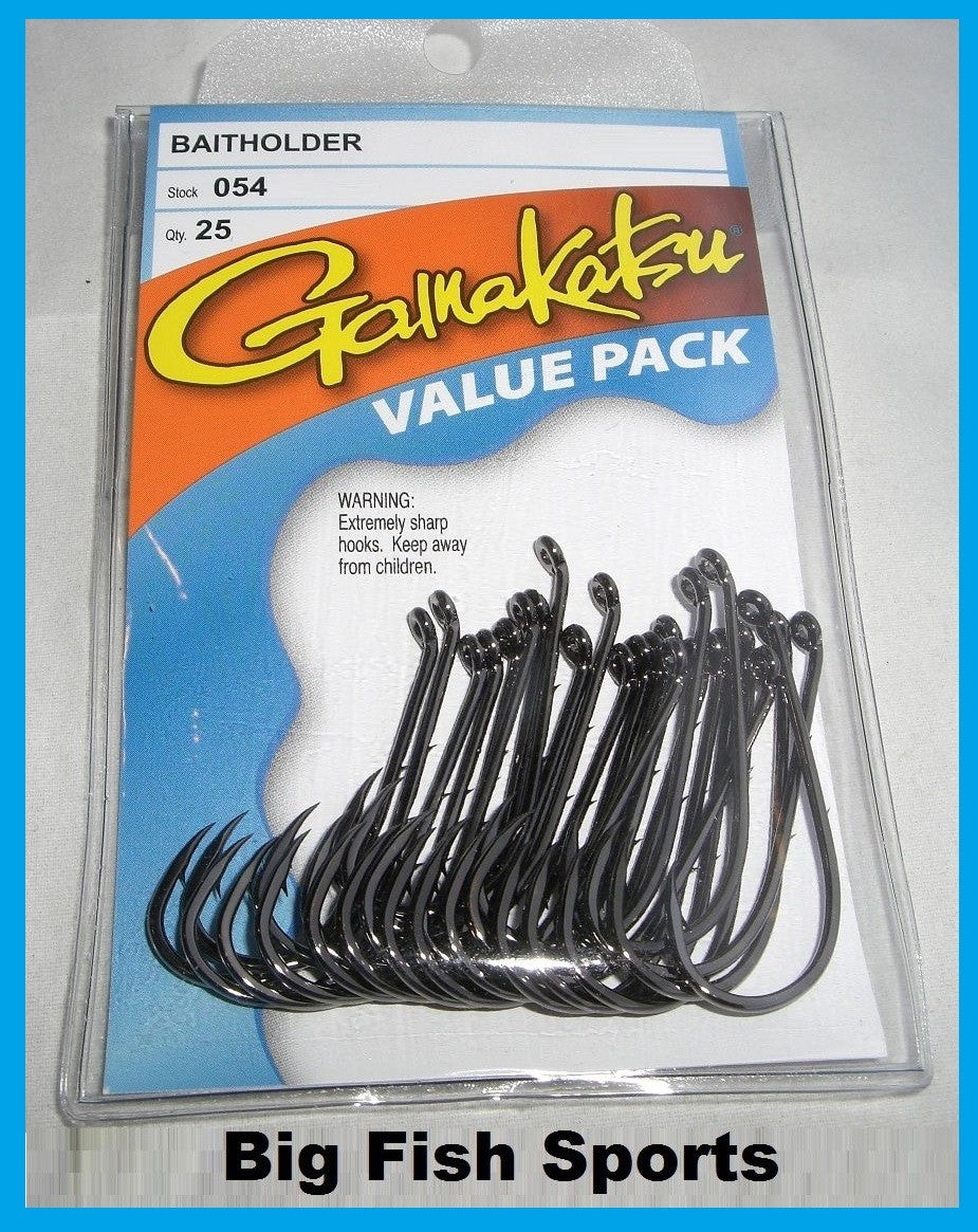 Gamakatsu #054 Baitholder Hooks 25 Pack Saltwater Fishing Hooks