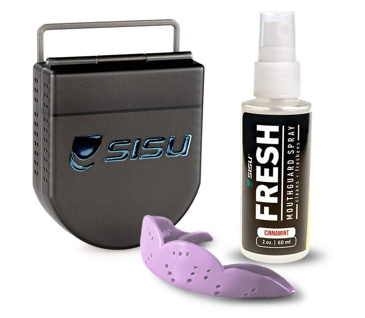 Athletic Mouthguard Bundle with Case and Fresh Spray - Medium