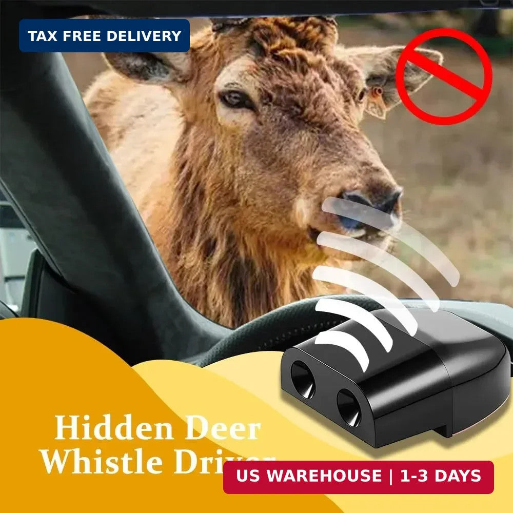 2PCS Ultrasonic Deer Warning Whistles for Vehicle Safety - Animal Alert Devices