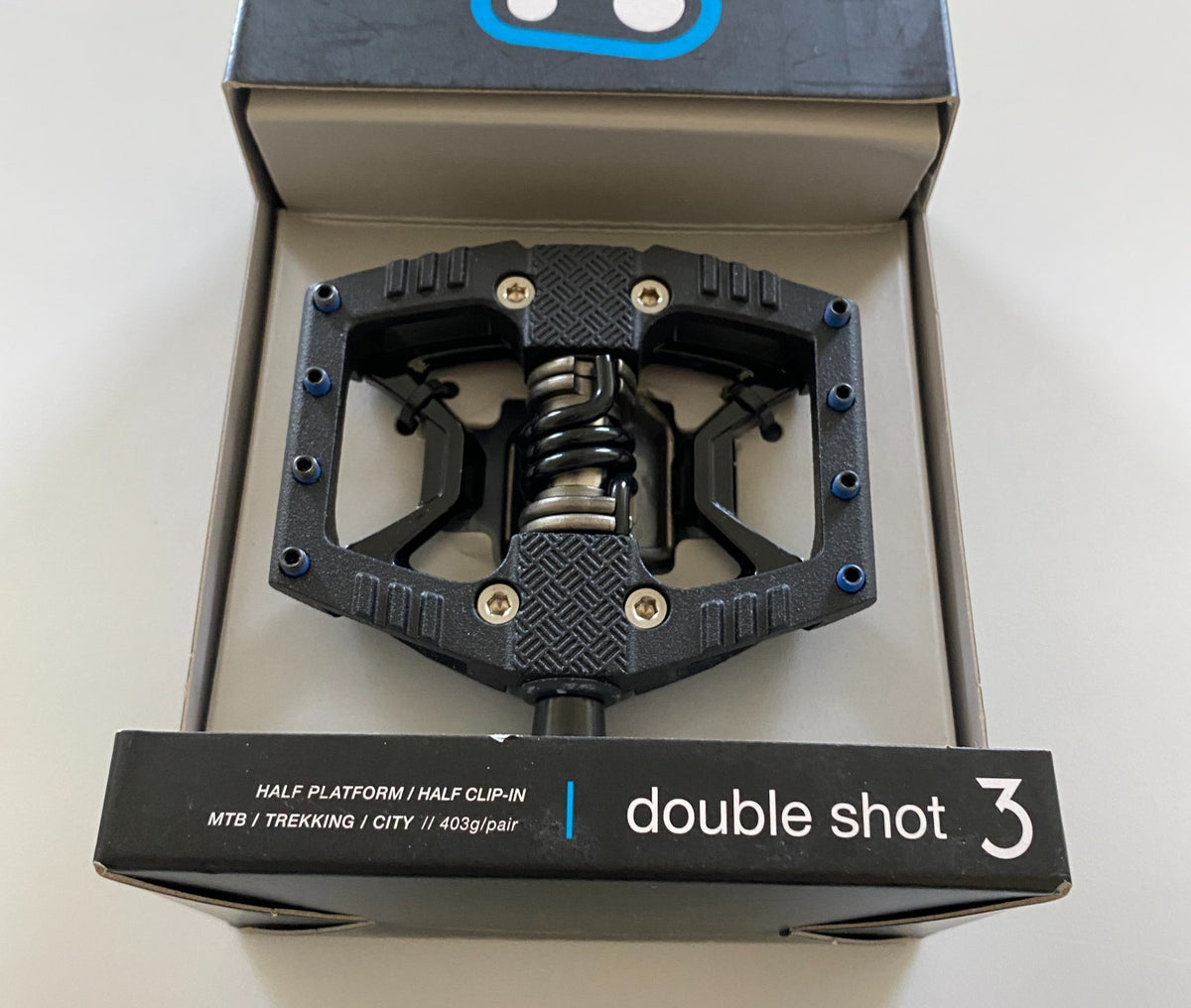 Crank Brothers Double Shot 3 Pedals - Half Platform & Clip-In, Sealed