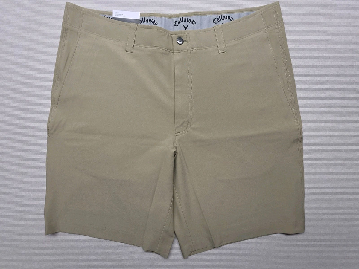 Men's Moisture Wicking Golf Shorts - Chinchilla Khaki, Size 36