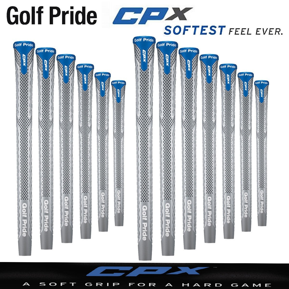 Golf Pride CPX Golf Grips Pack - Unisex Adult Rubber & Textured Surface