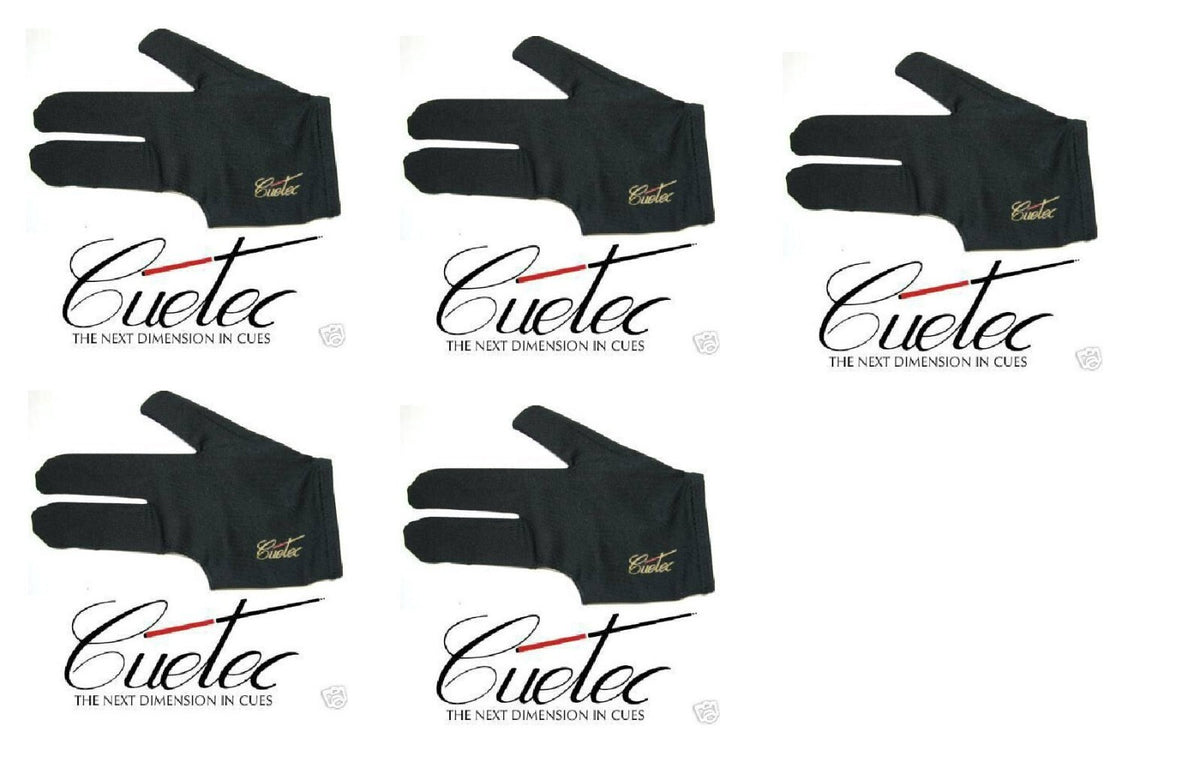 Premium Cue Glove - 3-Finger Right Hand Pool Glove for Billiards (Black/Navy) - All Sizes & Colors