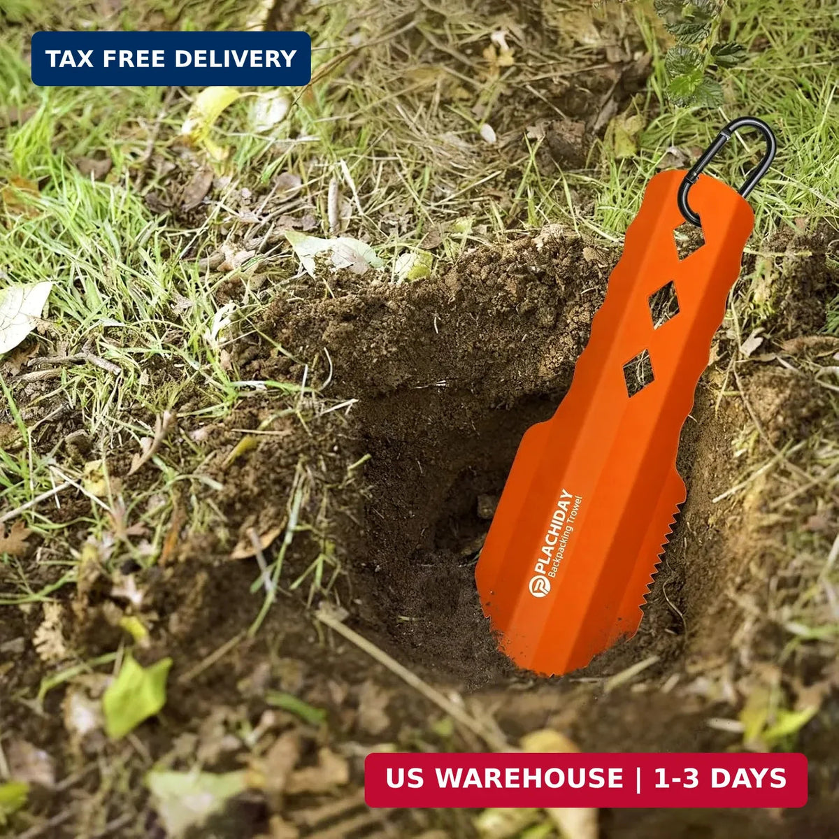 Ultralight Camping Trowel with Handle - Sand Shovel for Backpacking & Emergency