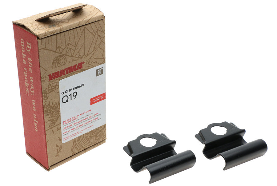 Yakima Q19 Q Tower Clips with D & Vinyl Pads for Roof Racks - 2 Pack
