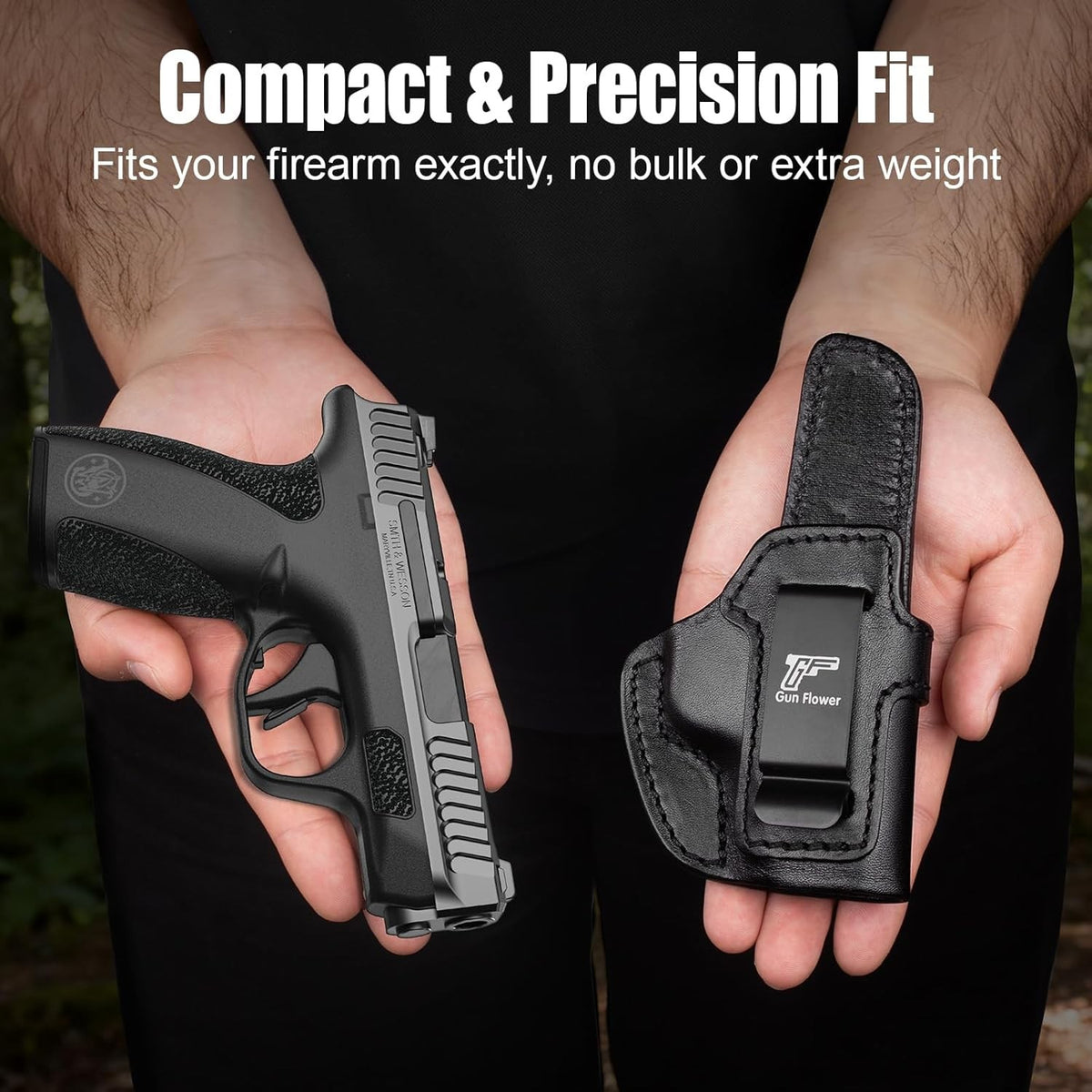 Concealed Carry Leather Holster for S&W Bodyguard 2.0, Optic Cut, Right Hand