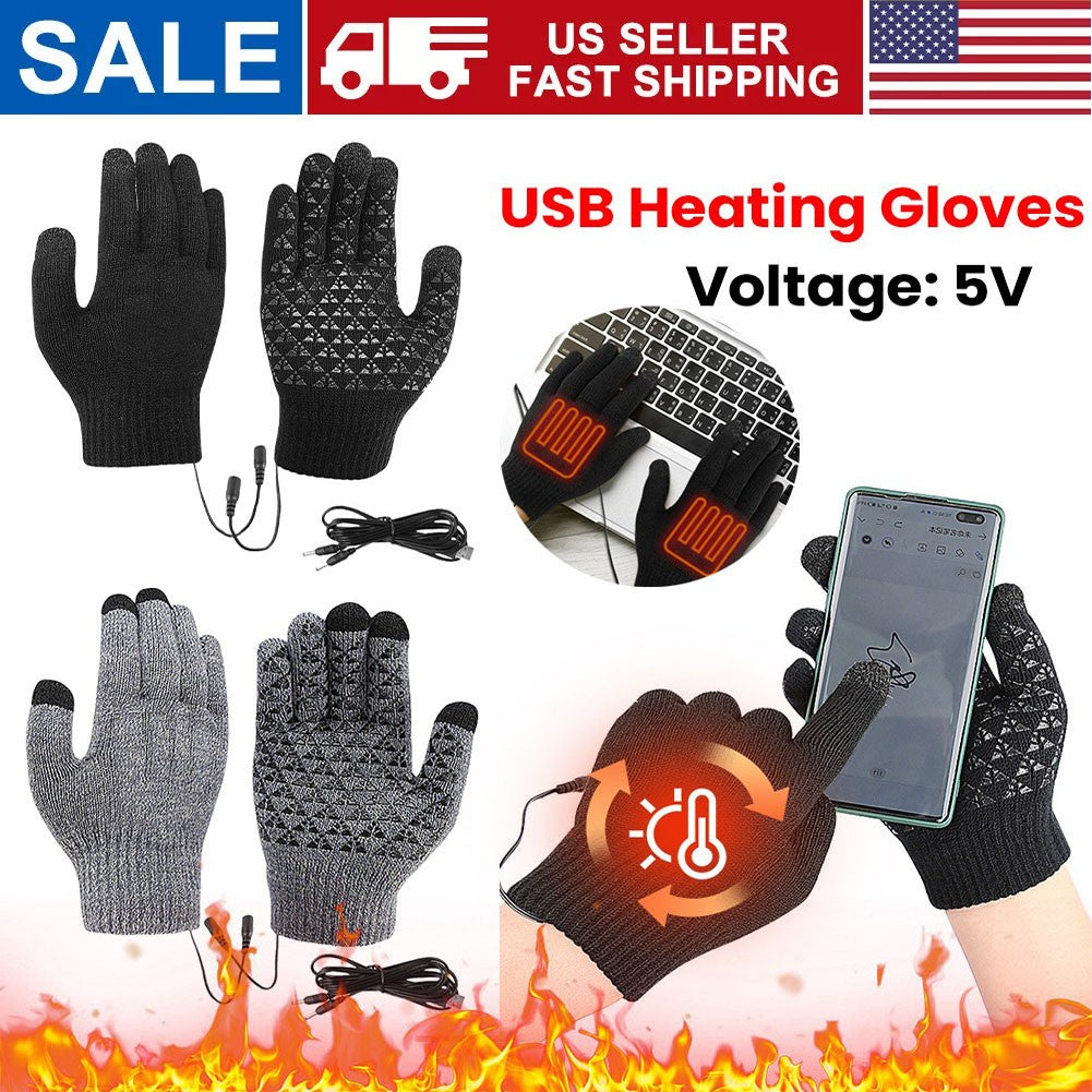 Rechargeable Heated Gloves for Winter Outdoor Activities - Windproof, Touchscreen Compatible