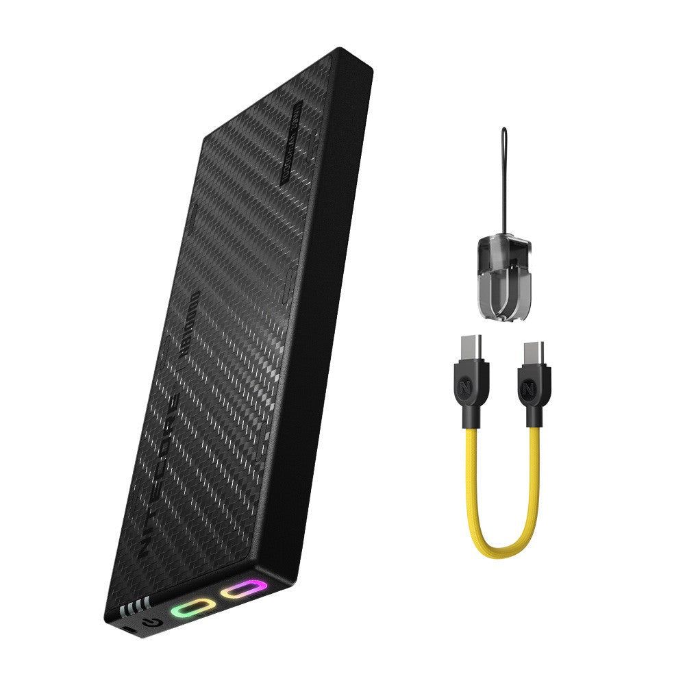 Ultralight 10000mAh Power Bank with Dual USB-C Ports and RGB Lights