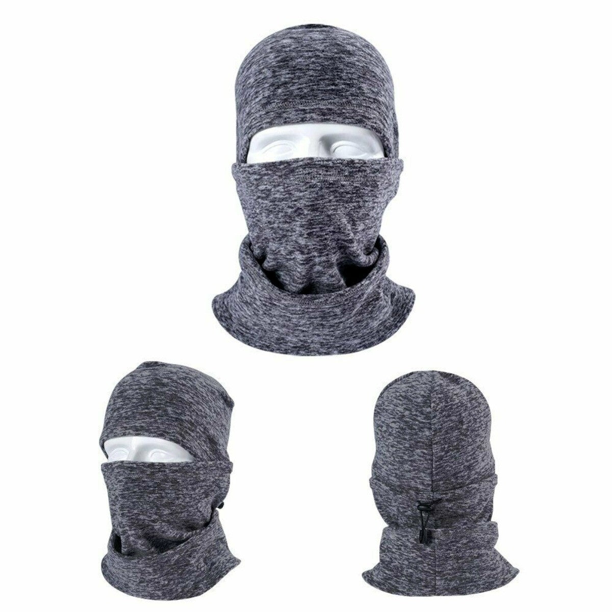 Unisex Winter Thermal Face Mask with Neck Gaiter - Windproof Fleece Ski Hat