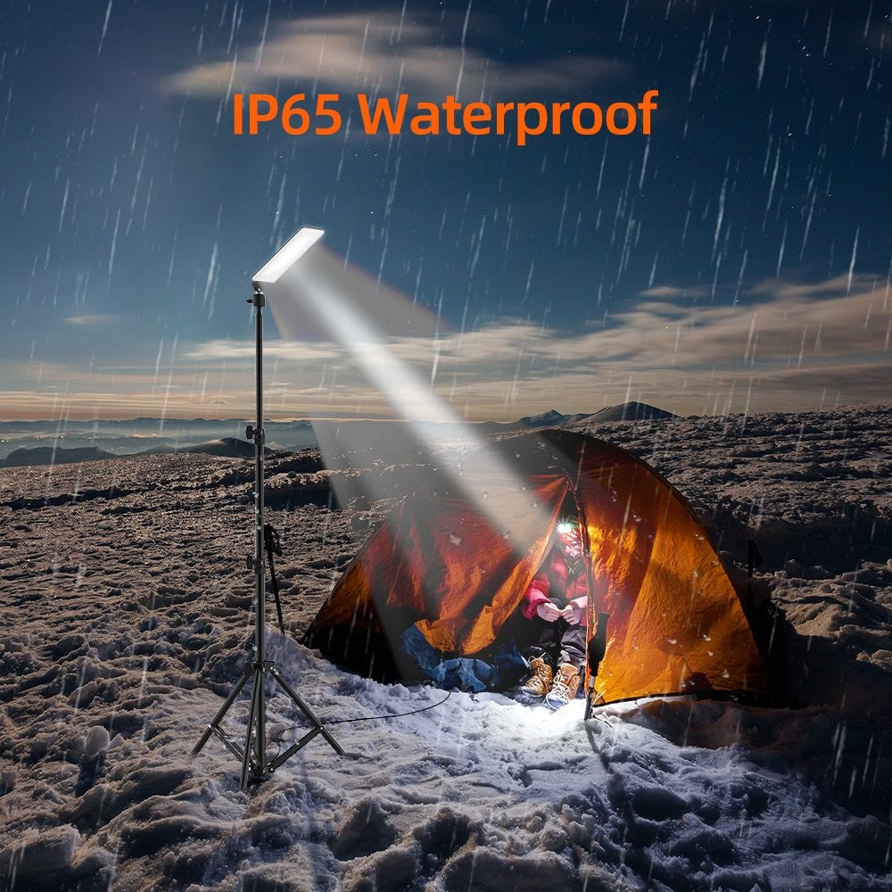 Portable Telescopic LED Work Light with Tripod Stand for Camping Outdoor Use