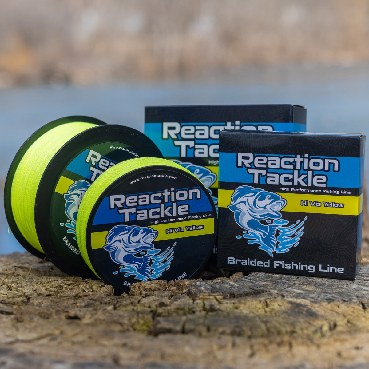 Braided Fishing Line Hi Vis Yellow - Multiple Strands & Lengths
