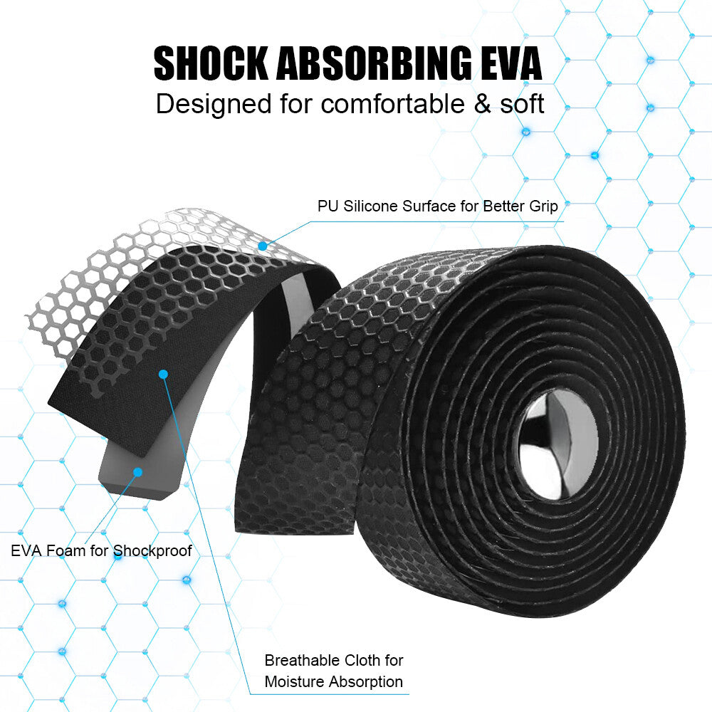 2PCS Bicycle Handlebar Tape Non-Slip Road Cycling Grip Wrap Outdoor Sport