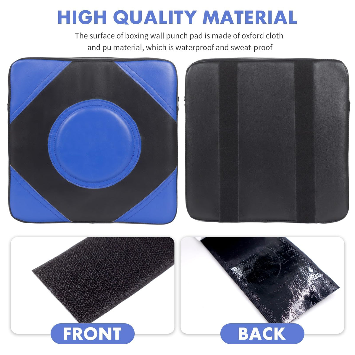Wall Boxing Focus Target Pad Foam Training Equipment Adjustable Blue