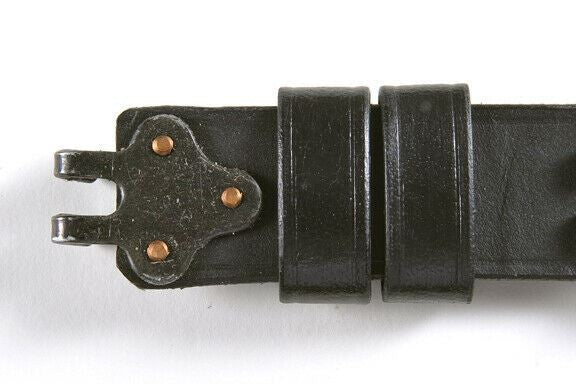 Black Leather Rifle Sling for M1 Garand & Springfield WW2 Replica