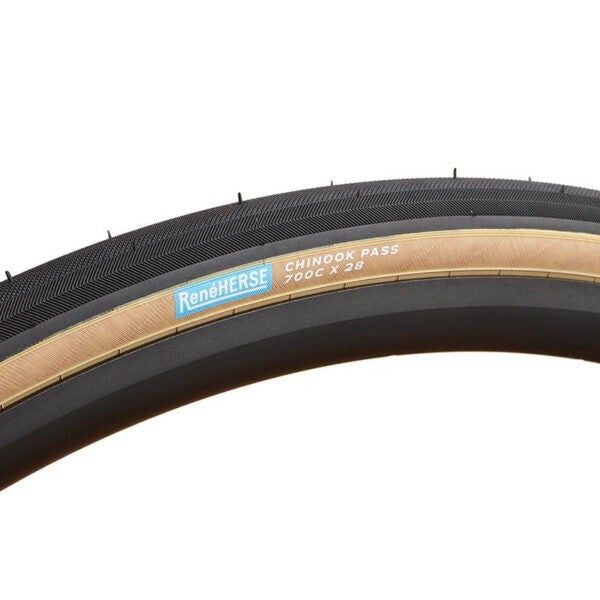 Extralight Clincher Road Bike Tire 700x28c Tan Wall - Rene Herse Chinook Pass