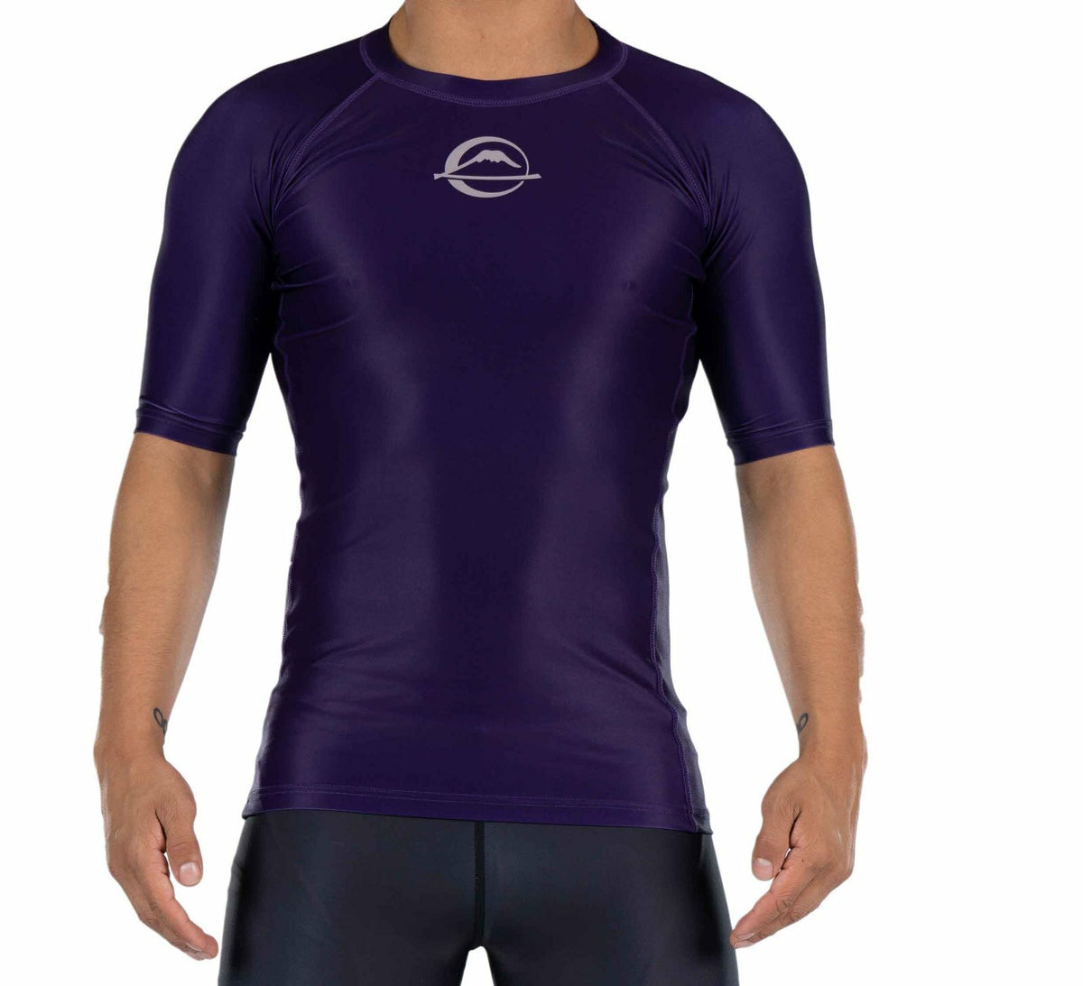 IBJJF Ranked Rashguard for BJJ & Jiu Jitsu - Short Sleeve, Purple
