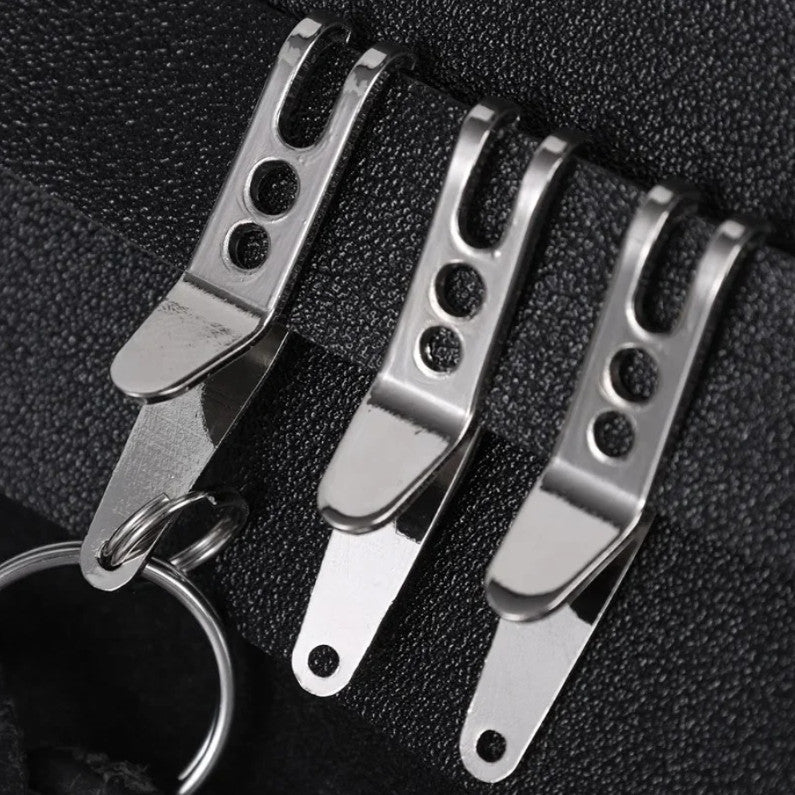Silver Zinc Alloy EDC Keychain Carabiner Clip for Keys & Gear