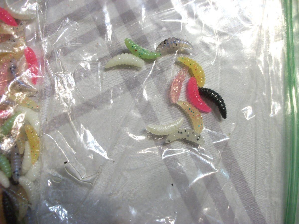 200-7/8 Inch Soft Plastic Crappie & Panfish Worms Kit - Multi Color Scented Baits