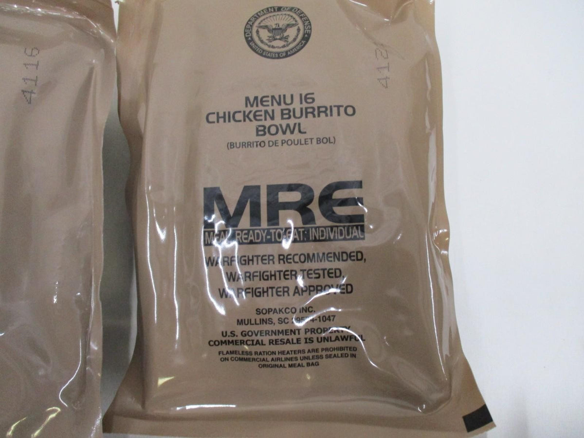 Genuine US Military MRE Meal - Ready-to-Eat, Shelf-Stable, Multiple Flavors