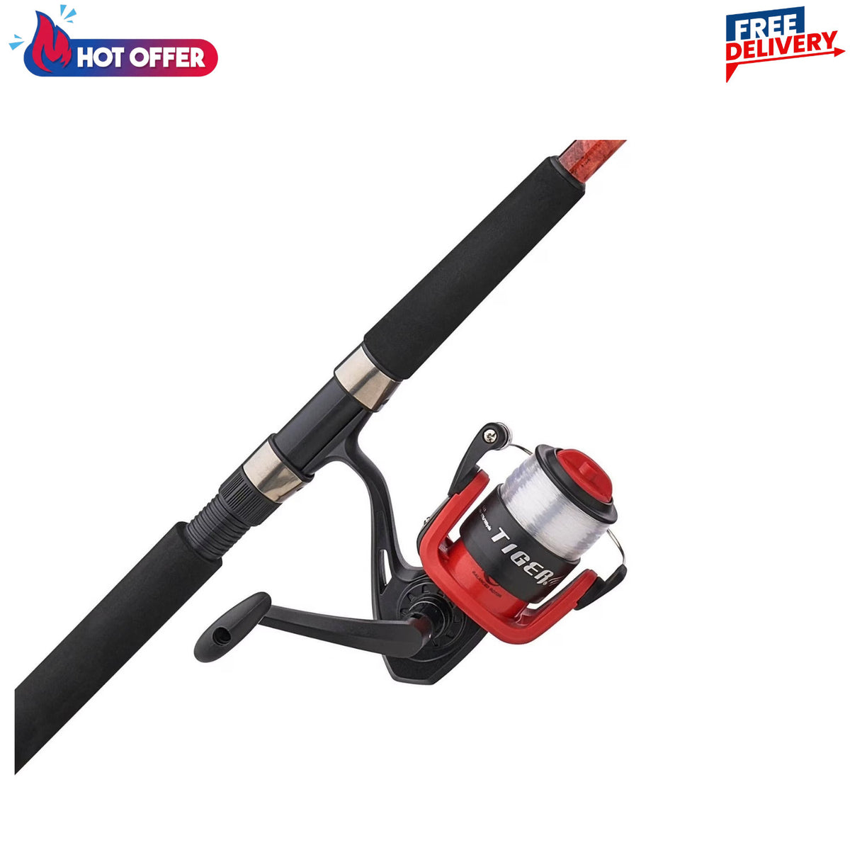 9ft Spinning Fishing Rod & Reel Combo for Catfish & Saltwater Fishing