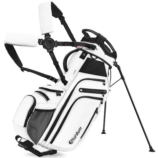 14-Way Golf Stand Bag with Full-Length Dividers and Durable Oxford Fabric