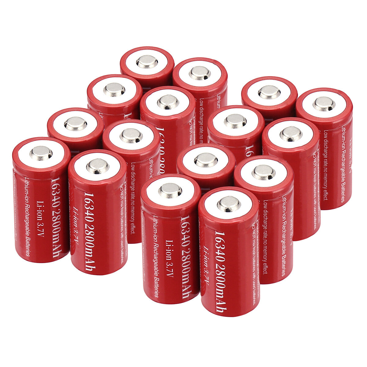 Rechargeable Lithium Battery Set 3.7V 2800mAh for Flashlights & Devices