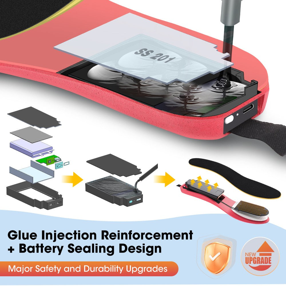 Rechargeable Heated Insoles for Men and Women - App Control Winter Foot Warmers