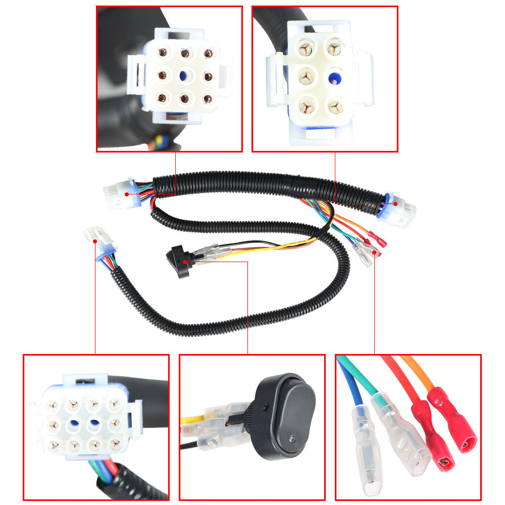 Full LED Headlight Tail Light Kit for Club Car Precedent Golf Cart 2004-2008