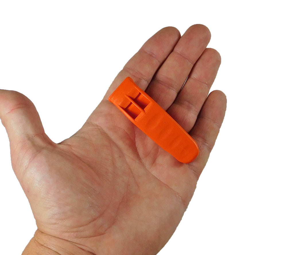 High Visibility Emergency Survival Whistle 4 Pack - Loud Pealess Signaling Device