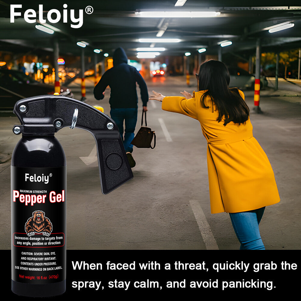 Maximum Strength Pepper Gel Self Defense Spray 16 oz - Powerful Personal Safety