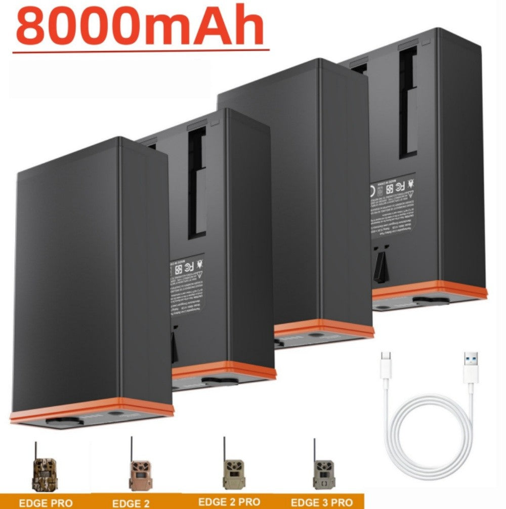 4Pack 8000mAh Rechargeable Battery for Moultrie Cellular Trail Cameras EDGE Series