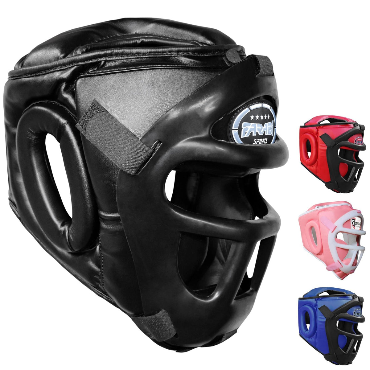 Boxing Headgear for MMA Kickboxing Training with Removable Front Bar