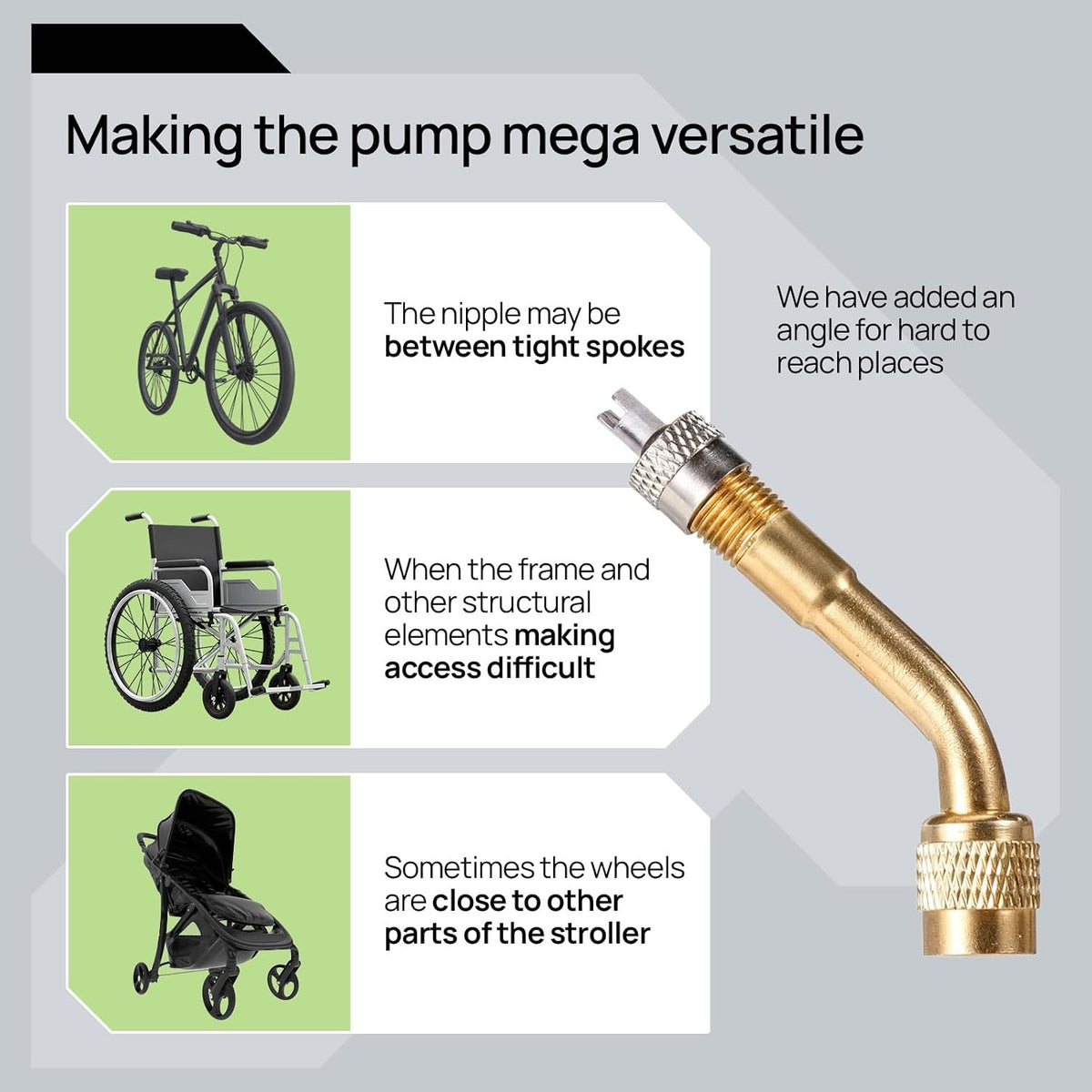 Portable Bike Floor Pump 120 PSI for Bicycle and Stroller Tires