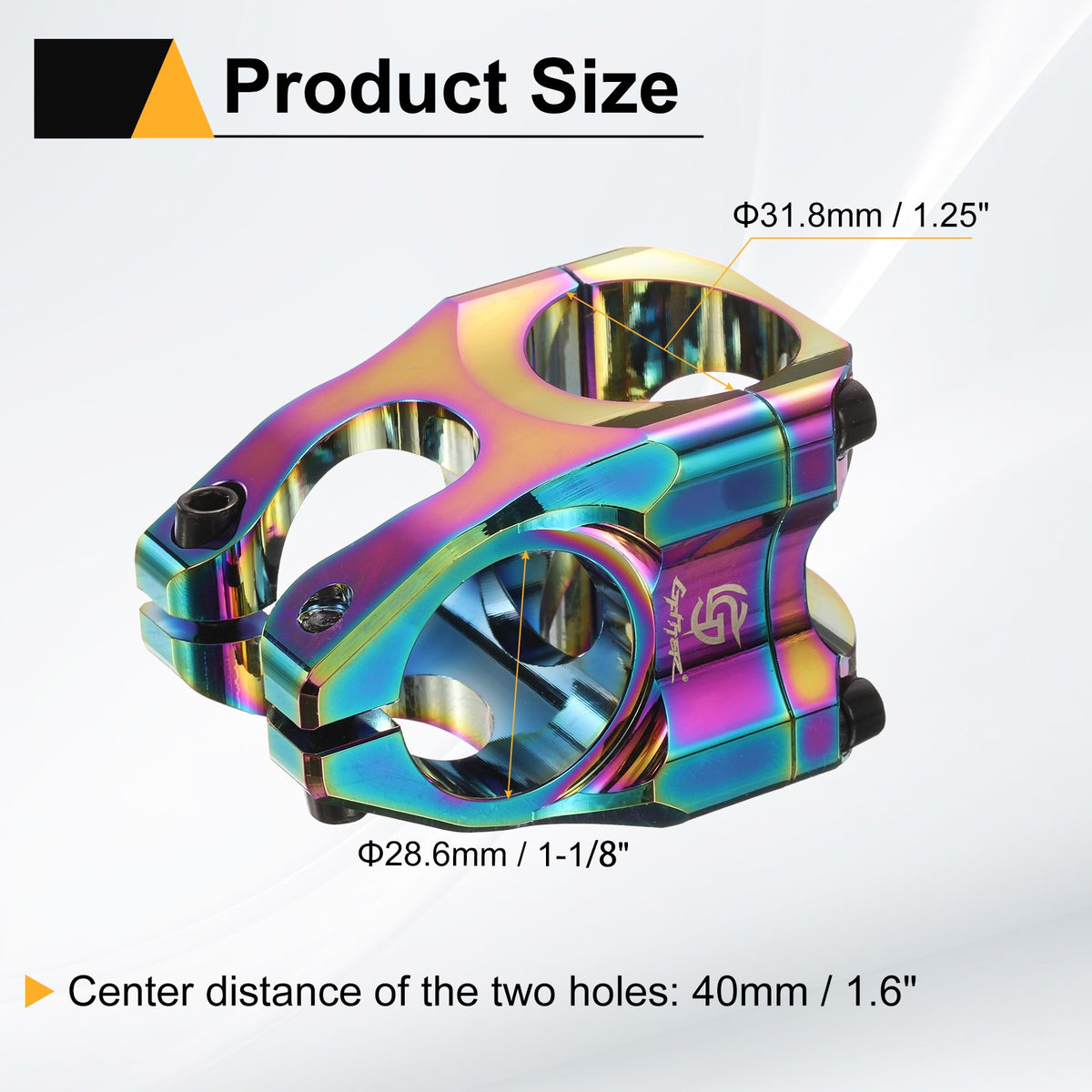 31.8mm Bicycle Handlebar Stem 40mm Aluminum MTB BMX Bike Part Multicolor