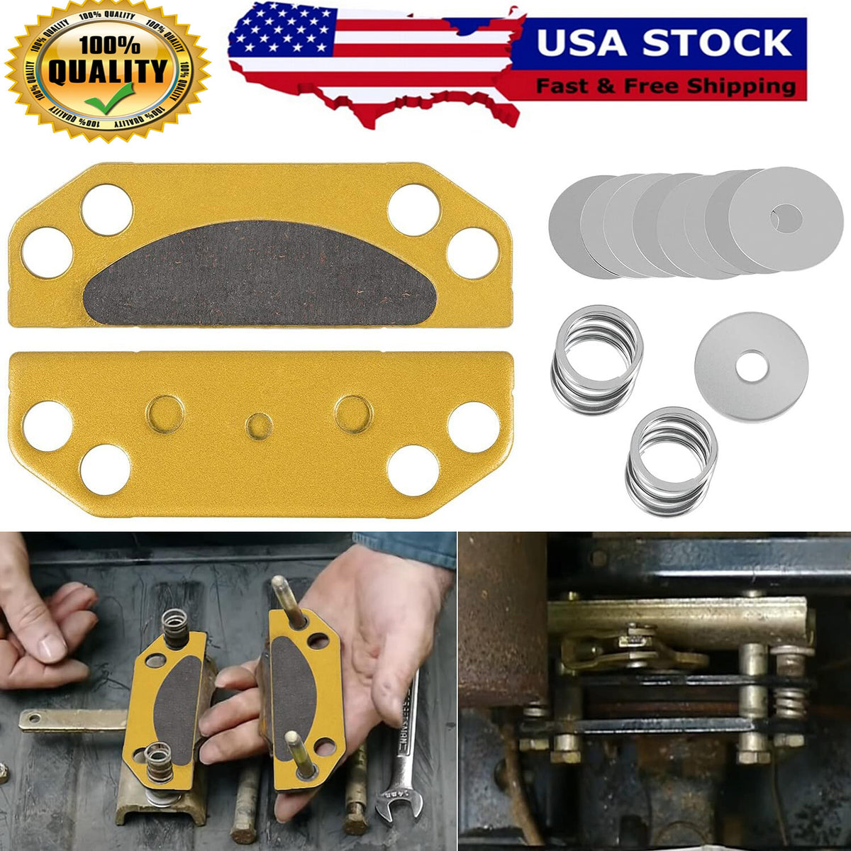 Parking Brake Pad Kit for Polaris Ranger 2005-2015 with Ceramics Compound