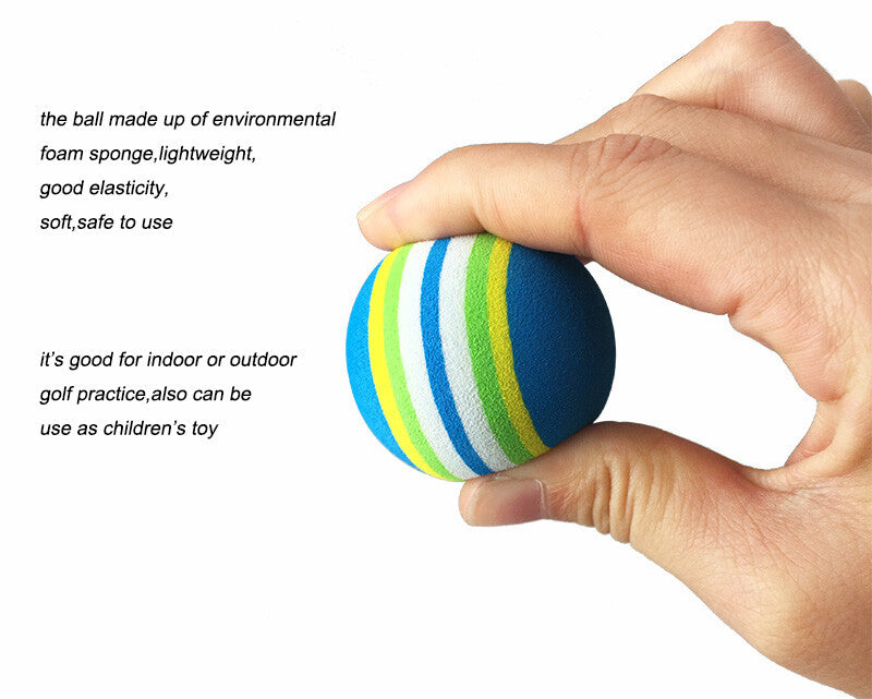 Foam Golf Practice Balls Indoor Outdoor Soft Color Training Set