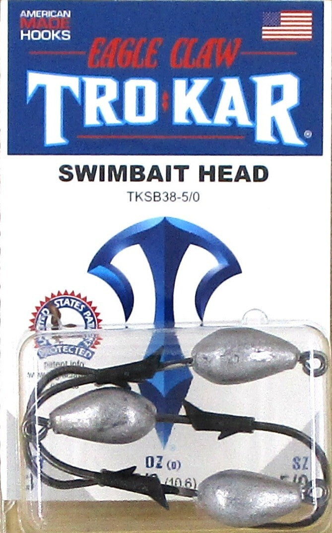Fishing Hooks Set - 12 Packs 5/0 Weighted Swimbait Jig Heads 3/8 Oz