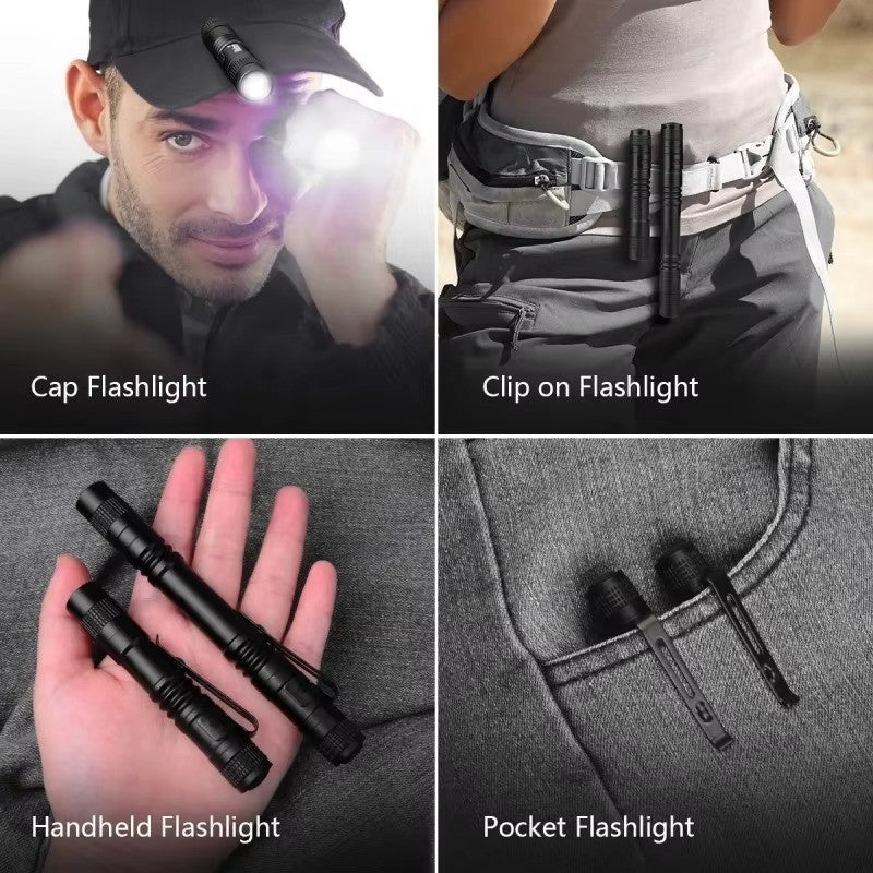 Mini LED Flashlight Pen Light Portable Waterproof Tactical Torch