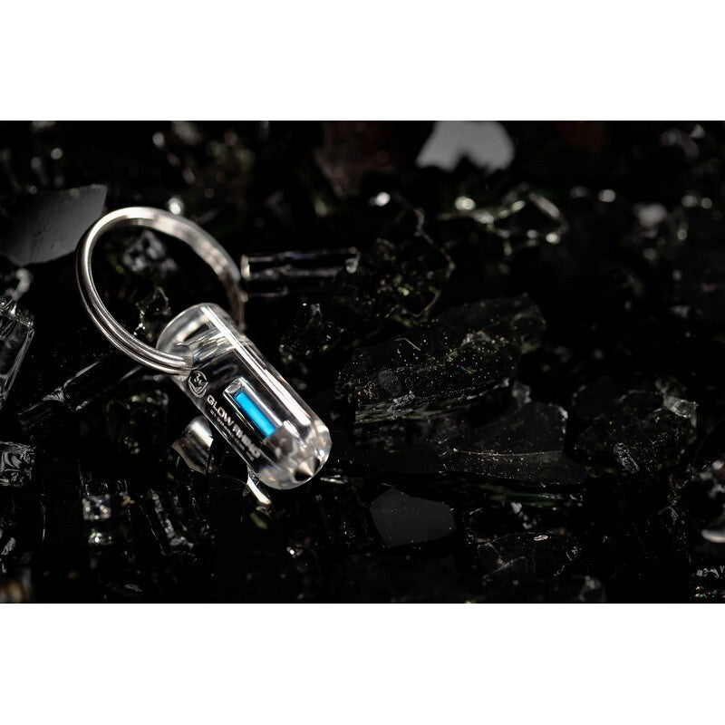 Self-Powered Tritium Glow Lamp 3 Pack - Blue Keychain Flashlight