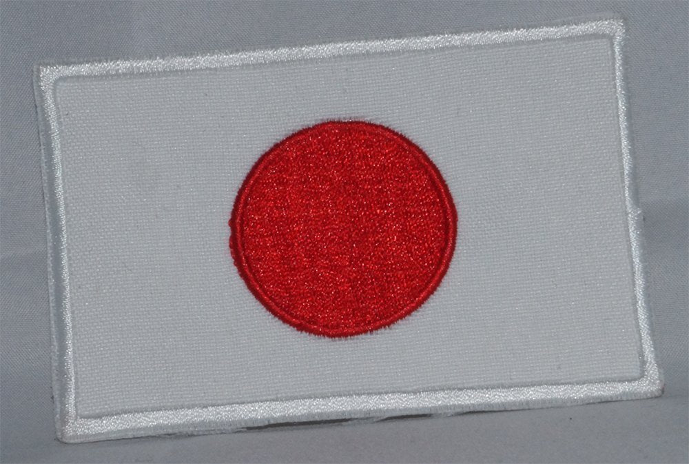 Japan Flag Martial Arts Patch - 4 Inch Sew-On or Heat-Backed Emblem