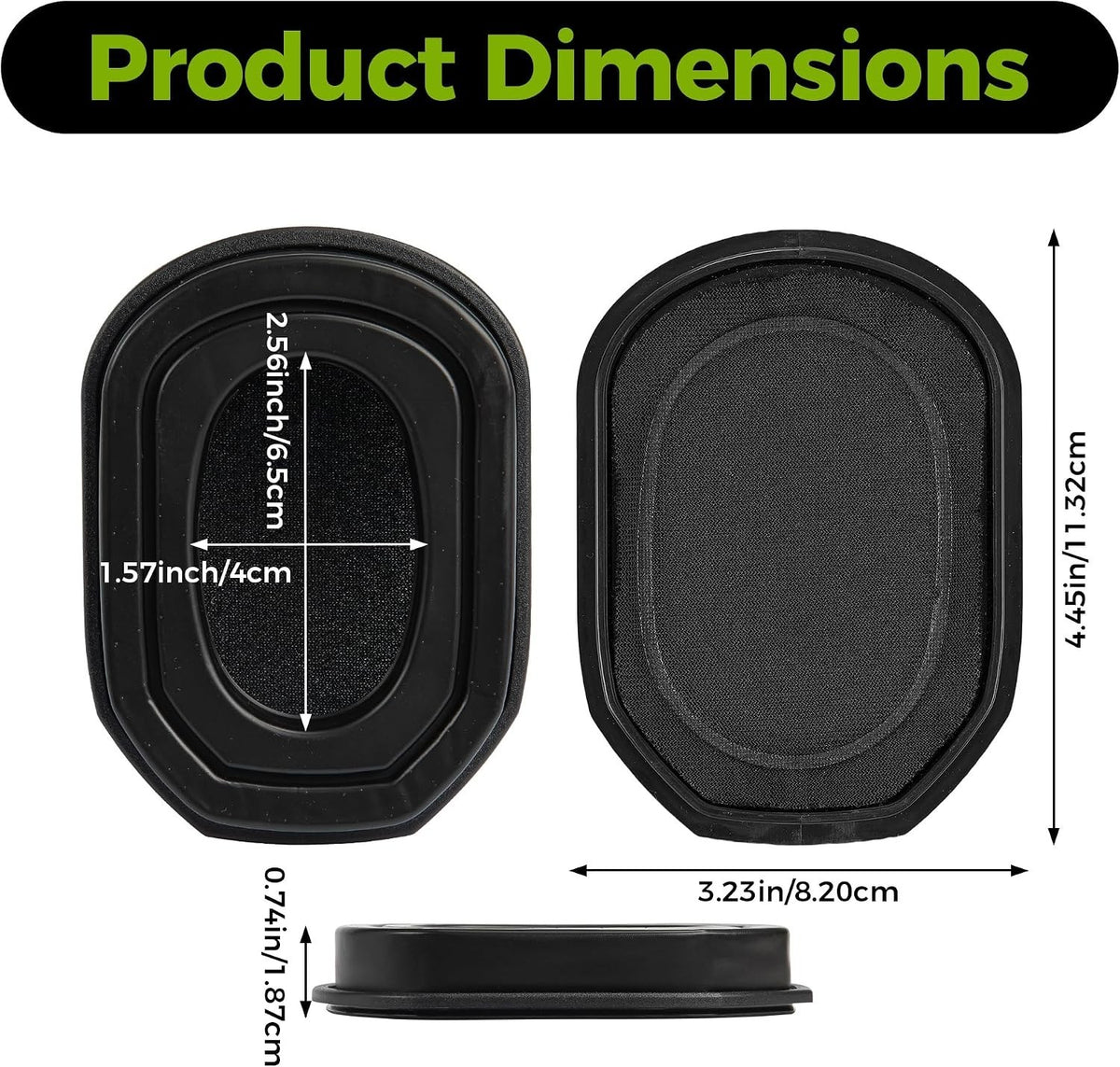 Silicone Cooling Gel Ear Pads for Walker's Razor & Safety Earmuffs - Noise Reduction & Comfort