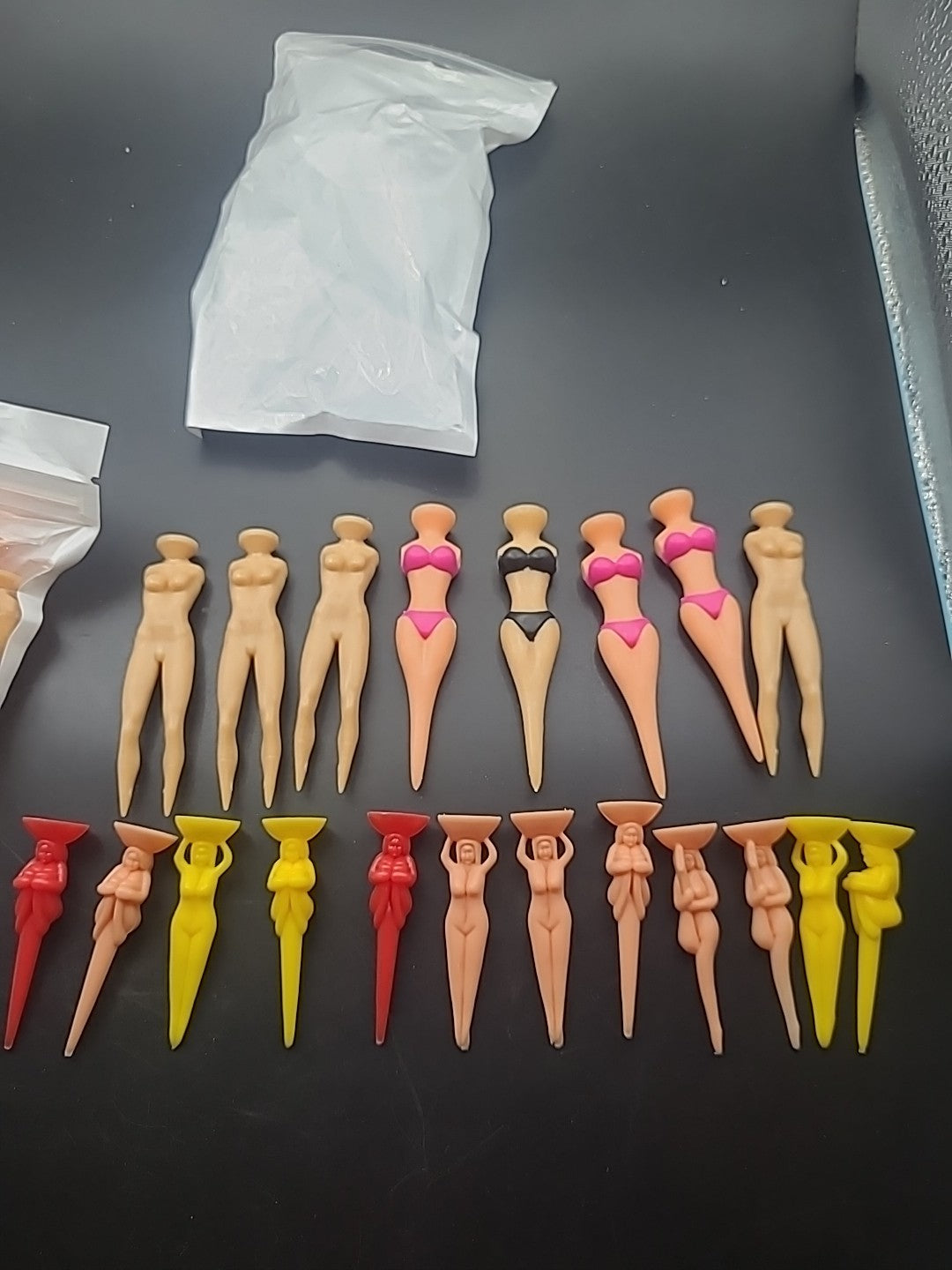 40 Pcs Bikini & Naked Lady Golf Tees - Novelty Nude Ball Holders