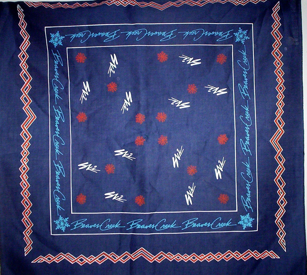 Set of 5 Ski Area Bandanas - Aspen, Vail, Snowmass, Jackson Hole, Crested Butte