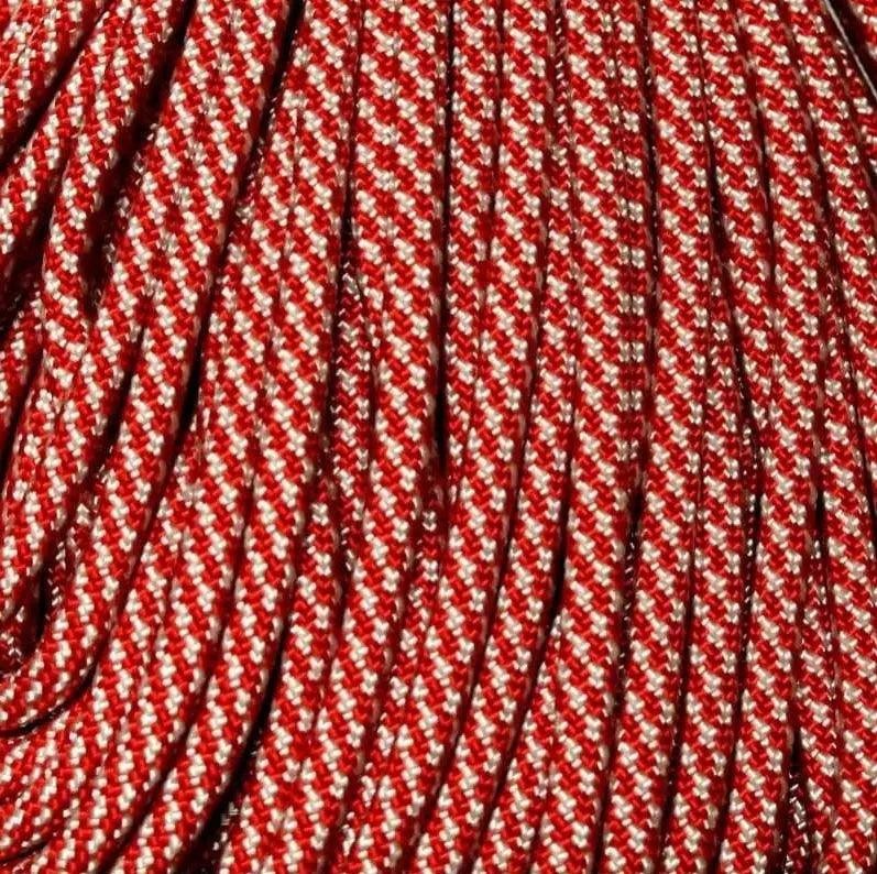 550 Paracord Candy Cane Nylon Rope Made in USA 100ft Survival Cord