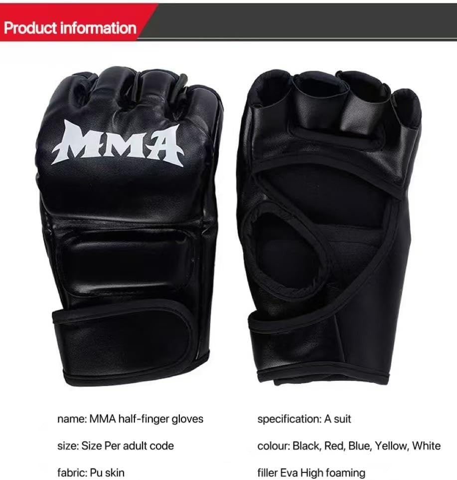 Boxing Gloves for Men & Women MMA Kickboxing Half Finger Gloves