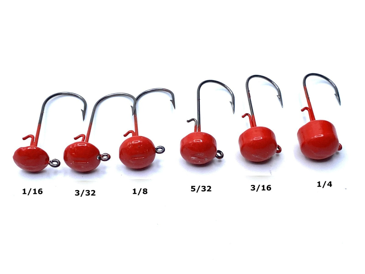 Fishing Jig Heads Toadstool Ned Rig Shroomz Style with Black Nickel Hooks