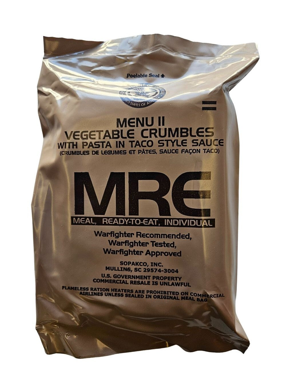2024-2025 US Military MRE Meal Ready to Eat Assorted Menu Options