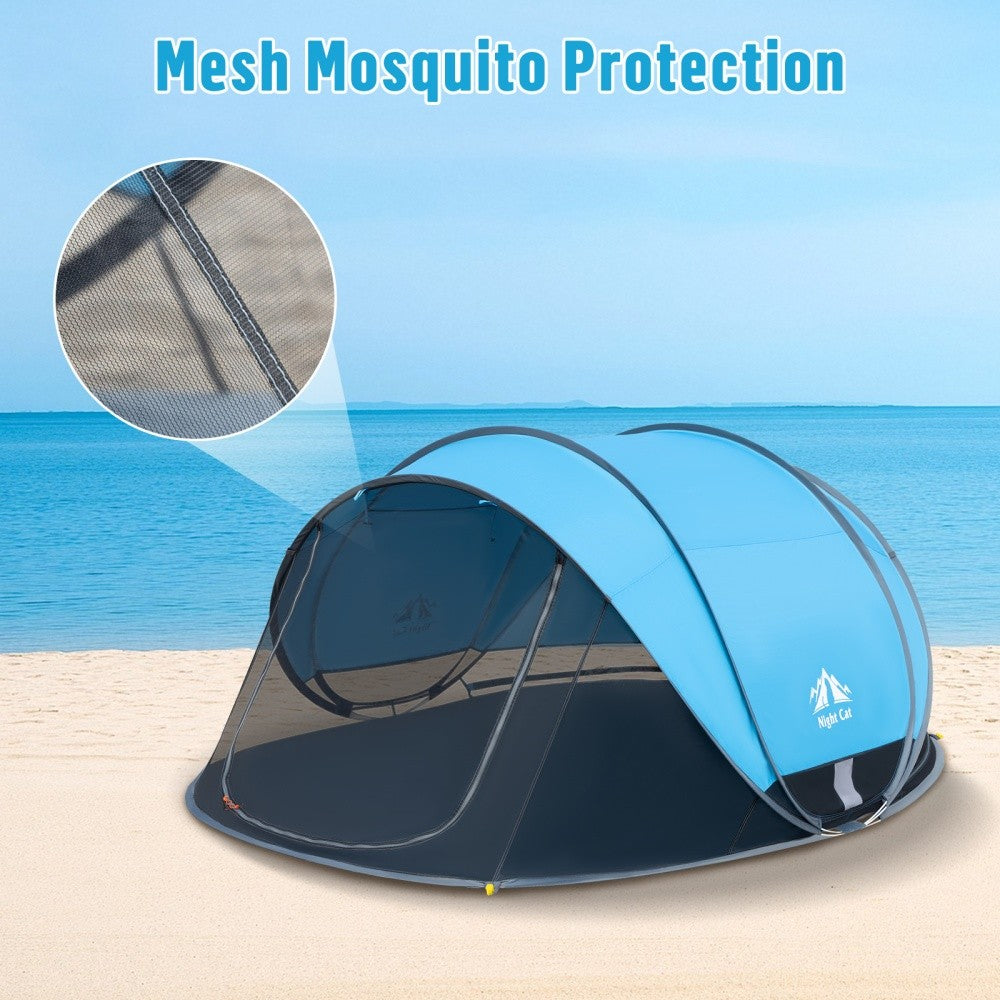 Portable Pop-Up Beach Tent Sun Shelter UPF 50+ for Family, 2-4 People