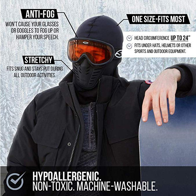 Winter Balaclava Ski Mask - Windproof Fleece Full Face Cover for Cold Weather